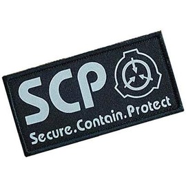 Black SCP Foundation Special Containment Procedures Foundation Logo Military Hook Loop Tactics Morale Luminous Patch Tactical Bag Accessories