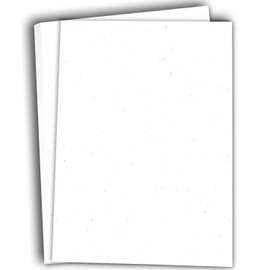 Hamilco Colored Cardstock Scrapbook Paper 8.5" x 11" Speckled White Mix Color Card Stock Paper 50 Pack