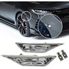 SecosAutoparts CLEAR SIDE MARKER LAMP TURN SIGNAL LIGHT W/LED BULBS