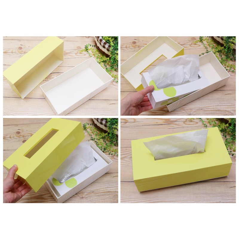 Ikeda 61100 Stylish Stock Tissue Box, White