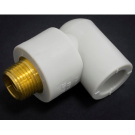 AERZETIX - C66888-90° Angle / Elbow with Thread Male and Female Made of PPR / Polypropylene / Diameter 20 mm x 1/2 Inch PN25 for Welding - Sleeve, Reducer, Fitting, Sanitary, Water Installation