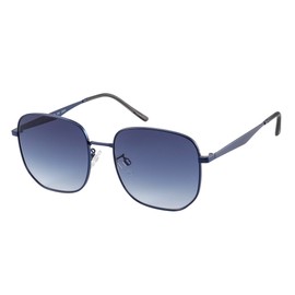 JOOX Large Square Sunglasses for Men and Women, UV400 Protection and Trendy Metal Frame, Gold/Gradient Blue