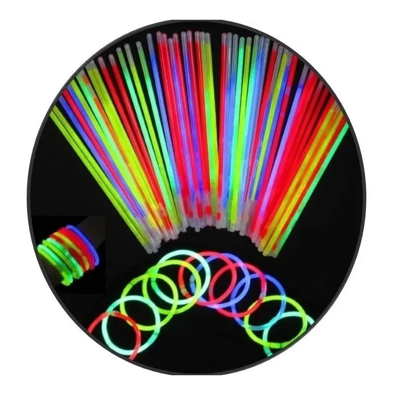 ML 50 Pulsera Neon Cyalume Luminosa Glow Fiesta Boda Batucada