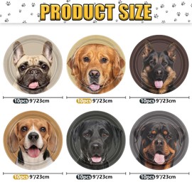 APUXXJUPA 60 Pcs Dog Party Paper Plates, Real Puppy Face Dinner Plates Puppy Party Decorations for Dog Birthday Party Supplies Dog Themed Birthday Party Decorations