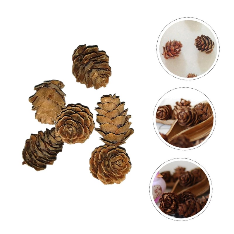 CAXUSD 50 Pcs Small Artificial Pine Cones Decorative Natural Pine