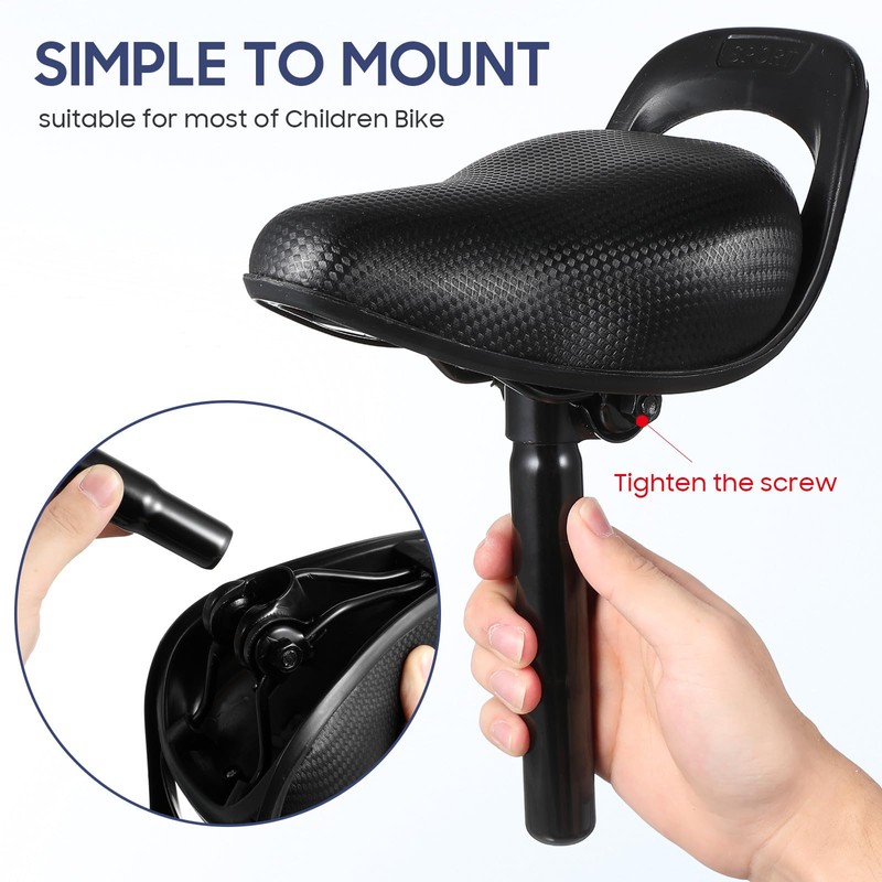 Wide Bicycle Saddle Replacement Padded Comfort Bike Seat for Kids