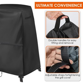 Rilime Cover for Ninja Woodfire Grill Compatible with Ninja Pizza Oven OO101 with Stand,Waterproof Cover for Ninja Woodfire Outdoor Grill with Adjustable Drawstrings and Buckles(Cover Only)