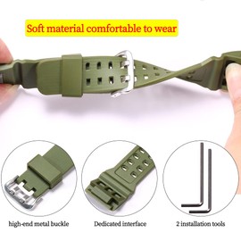 RCNZWQB Resin strap suitable for Casio G-Shock Mudmaster GG-1000 GWG100 GSG100 little mud King Sports Watch band watch wristband
