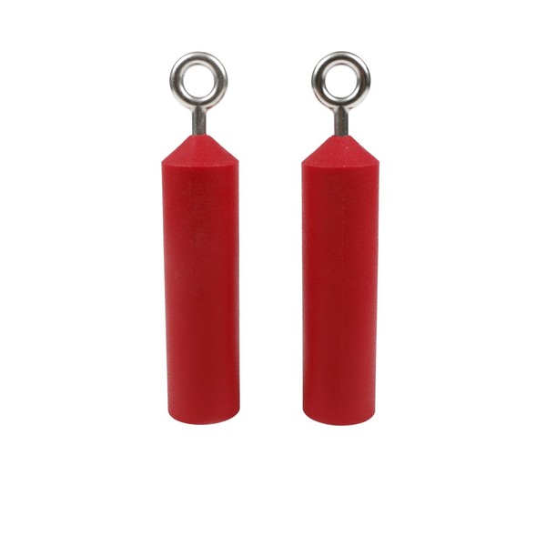 Atomik Climbing 2 inch Vertical Hanging Pipes Set of 2 in Red for Grip and Strength Training As Seen on American Ninja Warrior