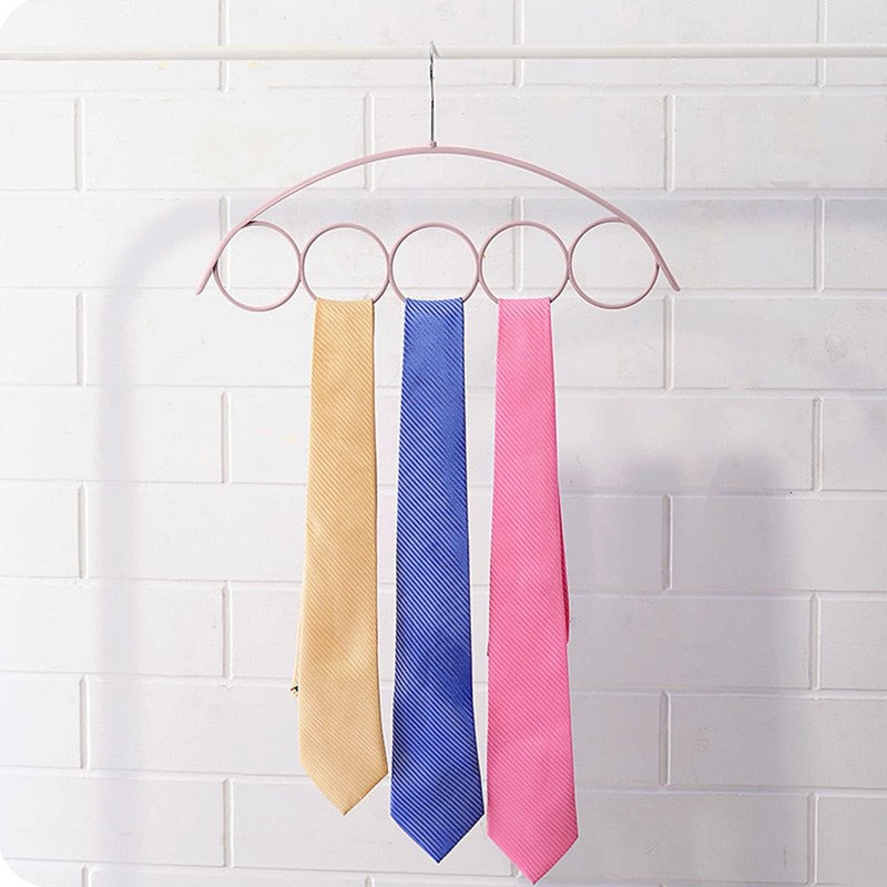 Scarf Stand with 5 Rings, Coat Racks, Plastic Hangers, Scarves