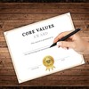 Core Values Awards Certificate 6pk 8.6x11” Linen Company Employee of