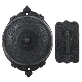 A29 Wireless Mechanical Twist Doorbell, Victorian Style Solid Brass Chime in Oil Rubbed Bronze - Vintage Doorbell for Homes with Manual Hand Turn Chime, Decorative Classic Design, Easy to Install