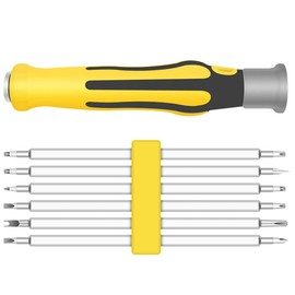 NoBeiYi - Juego de destornilladores 6 en 1, tornillos giratorios multiusos, destornillador pequeño para el hogar, mango desmontable, SH-083, 12 tamaños