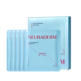 NEURADERM Hydro Brightening Facial Sheet Mask, Glowing Radiant Complexion Serum Moisturizing Skincare (Pack of 5)