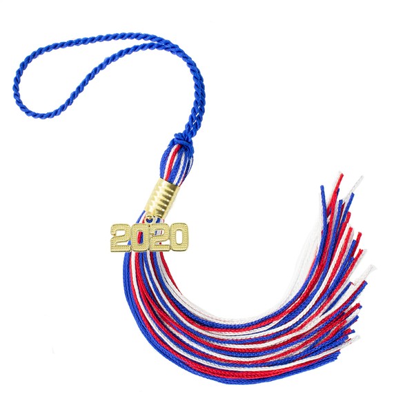 2020 Royal/RED/White Graduation Tassel - Every School Color Available -Made
