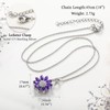 RANDES Amethyst Sunflower Necklaces for Women 925 Sterling Silver Created