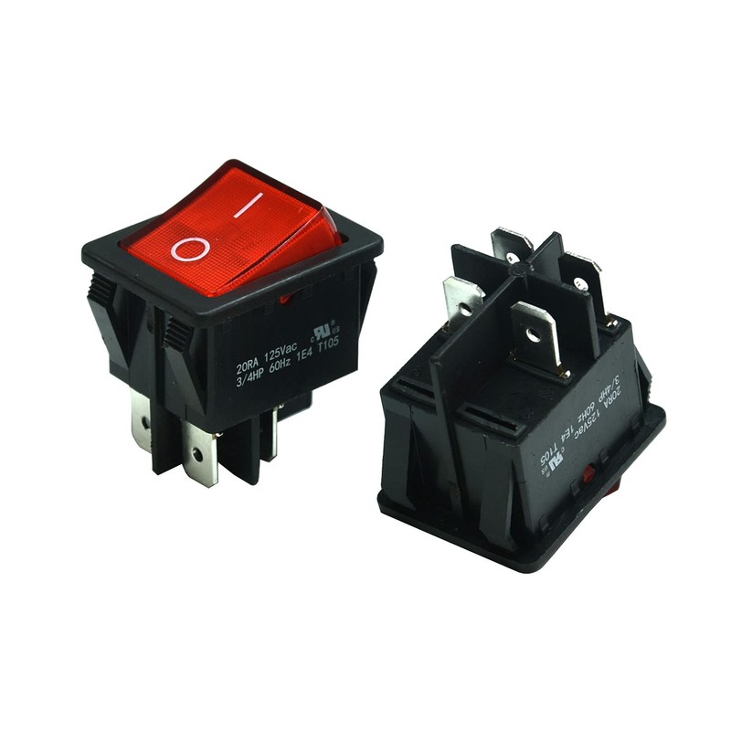 FILSHU 3pcs KCD4 16A 250V 20A 125V Rocker Switch ON/Off