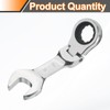 sourcing map Flex-Head Ratcheting Combination Wrench 19mm Metric 72-Teeth CR-V