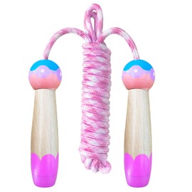 Jumping Rope，Adult and Children Athletic Fitness Exercise Jumping Rope, for Outdoor Games, Children's Parties and Birthday Gift（Pink）