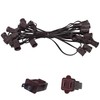 Wintergreen Lighting C9/E17 Light Stringer, 12' Socket Spacing, Outdoor Patio