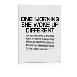 Motivational Feminist Canvas Wall Art Positive Affirmations Wall Decor Framed Artwork for Walls Female Empowerment Art Prints, Encouragement Gifts for Women, Living Room Bedroom Decor Ready to Hang