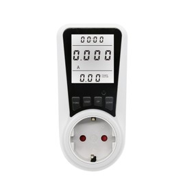 LCD Display Electricity Usage Power Meter Socket Energy Watt Voltage Amps Tester Wattage KWH Consumption Analyzer Monitor with Backlight Outlet AC 230V~250V
