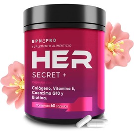 Vitaminas para mujer - Colageno Hidrolizado, Biotina y Complejo B - 60 cápsulas | Vitaminas para el cabello, piel y uñas | Zinc, Vitamina D3 y vitaminas | Multivitaminico Mujer | Her Secret - BPN PRO