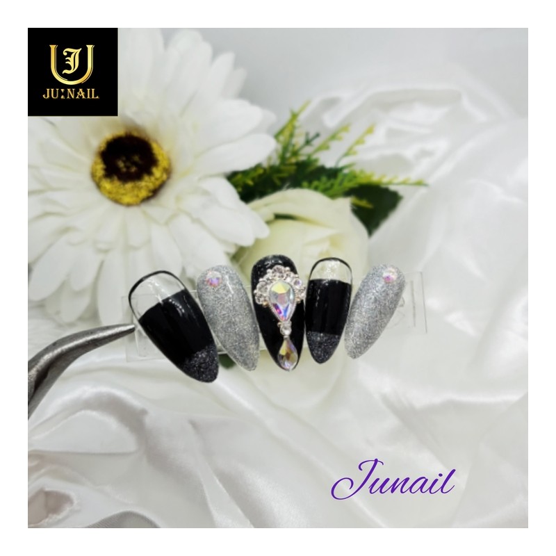 ❣Queen coronation handmade nail tips - Short C curve coffin