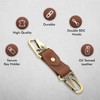 Leatherganic Universal Keychain with Double EDC Hooks Leather Key Chain