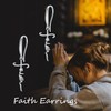 Faith Earrings 925 Sterling Silver Cross Faith Dangle Earrings Christian