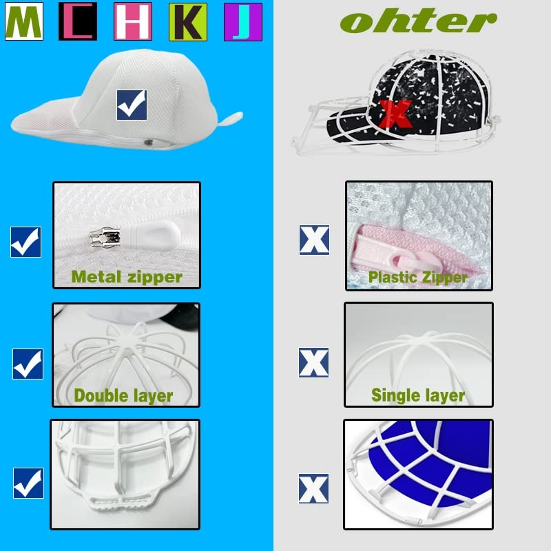 Hat Washer Cage for Washing Machine, Cap Washer with Mesh
