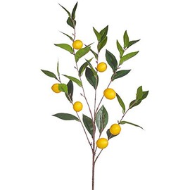Raz 36 Inch Lemon Spray with Green Leaves