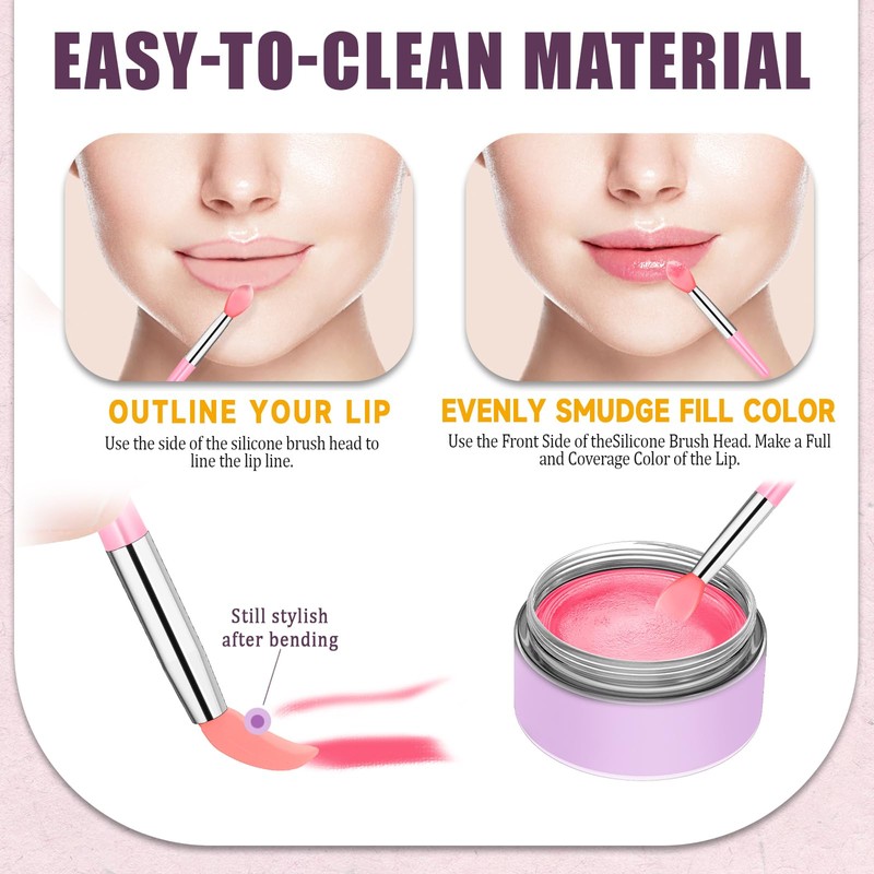 12Pcs Lip Mask Applicator Silicone LIp Applicator Makeup Beauty Lipstick