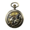 TREEWETO Antique Mechanical Bronze Pocket Watches for Men 3D Horse