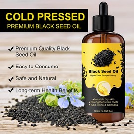 120ml Aceite de Comino Negro Para Cabello,Aceite de Semilla Negra, Aceite Para Cabello,Fortalece el Cabellos,Nutre La Piel Seca Y Aporta Brillo Y Suavidad (3pcs)