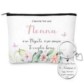 Perthlin Grandmas Gift Grandmas Keyring Grandmas Cosmetic Bag Keyring as a Gift with Pendant from Grandson as a Gift to Grandmother Given Birthday, As shown in the photo
