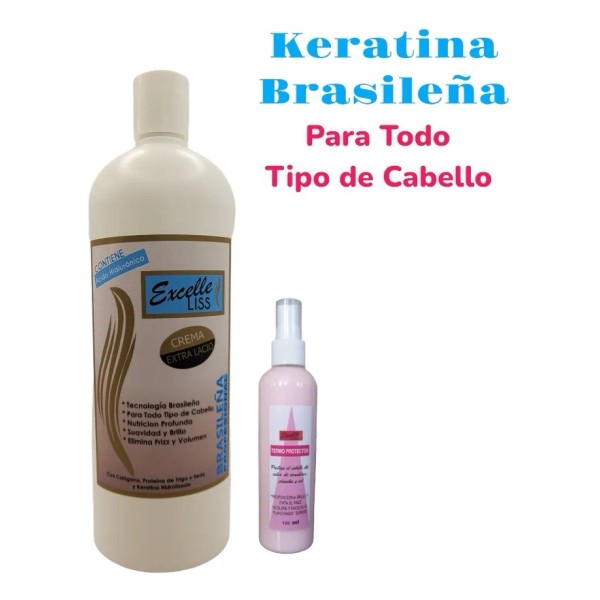 Keratina Fórmula Brasileña 1 Litro + Termoprotector