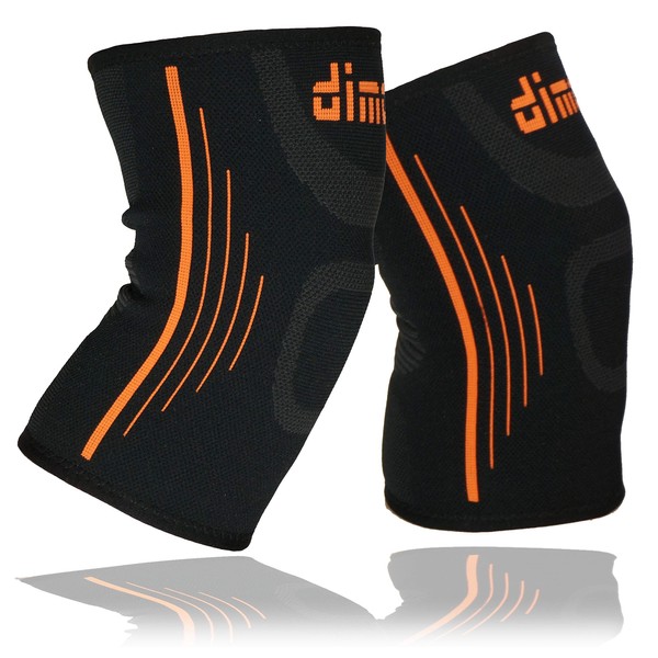 dimok Athletic Knee Brace Compression Sleeve Leg Support for Kids Pain Injury Meniscus Tear Fast Recovery (2 Pack, XS)