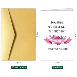 Funny Mother's Day Card from 1st Born Child, Mom Mother's Day Card from Firstborn, Mothers Day Card Gifts from Eldest Son Daughter, You Get It Right The First Time