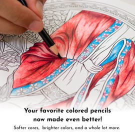 ColorIt 72 Colored Pencils for Artists - Art Tools for Coloring, Drawing & Sketching - Comes with Travel Case, Sharpener & Holder, Plus Bonus Present Box - Colored Pencil Case