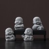 Fovasen 4PCS Laughing Buddha Statue for Good Luck & Feng