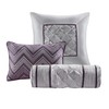 Madison Park Laurel Comforter Set Color: Plum, Size: King