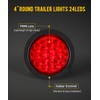Partsam 12Pcs 4 Inch Round Led Trailer Tail Lights Kit