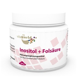 Vita World Inositol + Folic Acid 800mcg 200g Powder Made in Germany