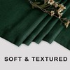 KOUFALL Hunter Green Shower Curtains for Bathroom Decor,Washbale Linen Fabric