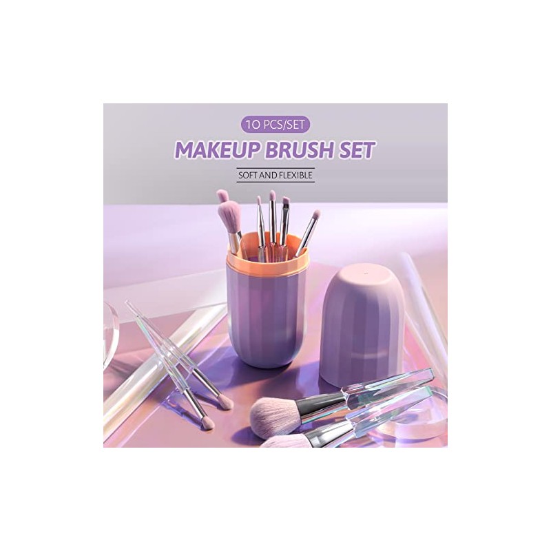 oneleaf Brochas de Maquillaje 10 Piezas Kit Premium de Cerdas