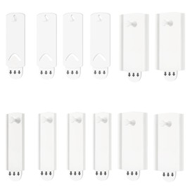 12 PCS Universal Frame Hanger, 3 Sizes Combination Set Self-Adhesive No Hole Picture Hanging, White Damage Free Wall Picture Hangers for Small Frames Photos on Smooth Surface