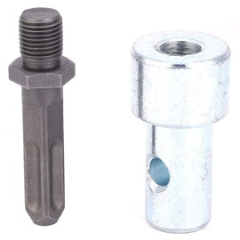 3/4" Ground Auger Drill Adapter, Garden Earth Drill Ground 4.1Inch Length Thread Keyless Drill Chuck Adapter Round Shank for Impact Driver