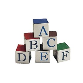 Melody Jane Dolls House Miniature 1:12 Nursery Toy Shop Accessory Baby's Building ABC Blocks