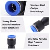 4Pcs Pneumatic Push to Connect Fittings, 12mm to 10mm Straight